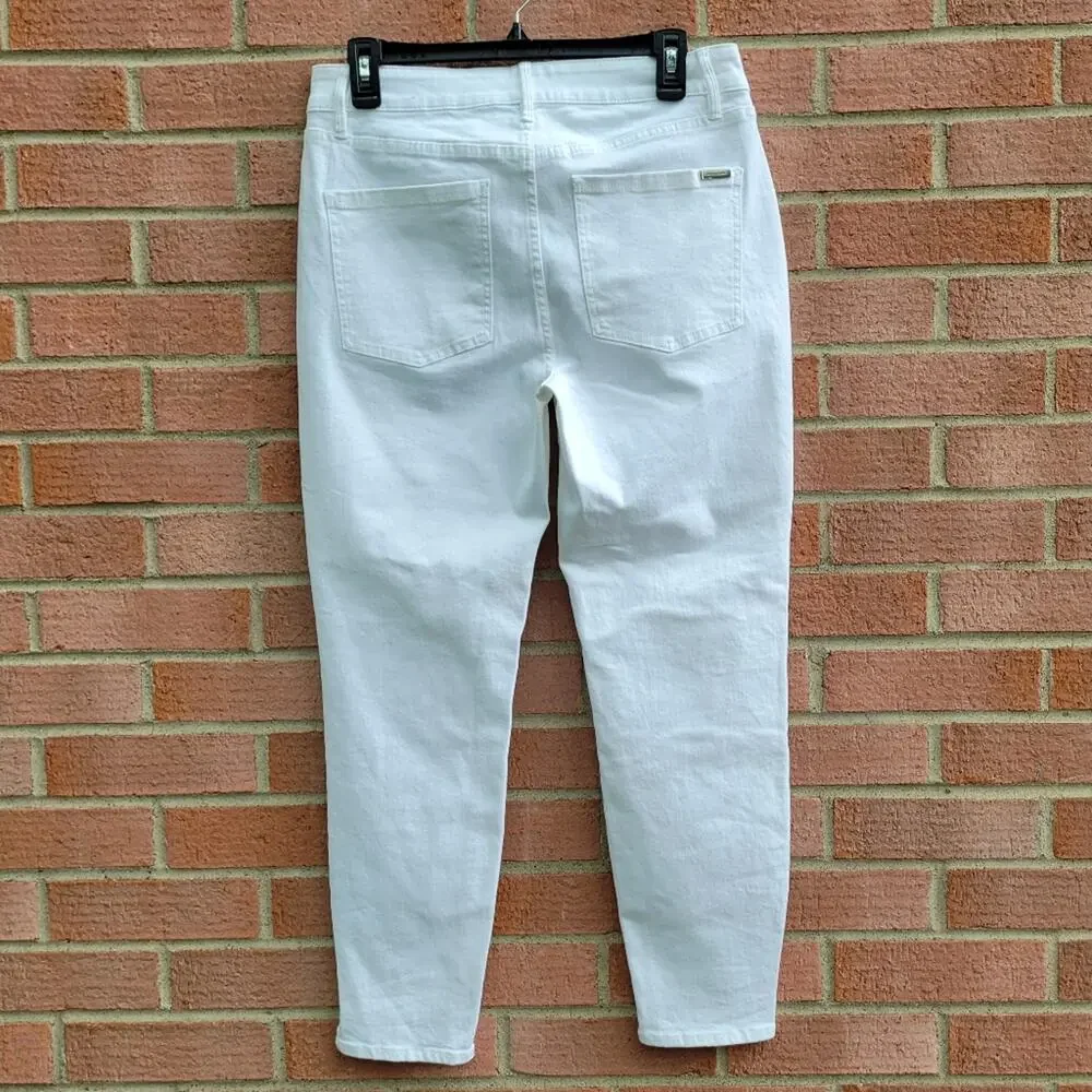 White House Black Market High-Rise Skinny Crop Jeans Size 8 - Picture 4 of 8